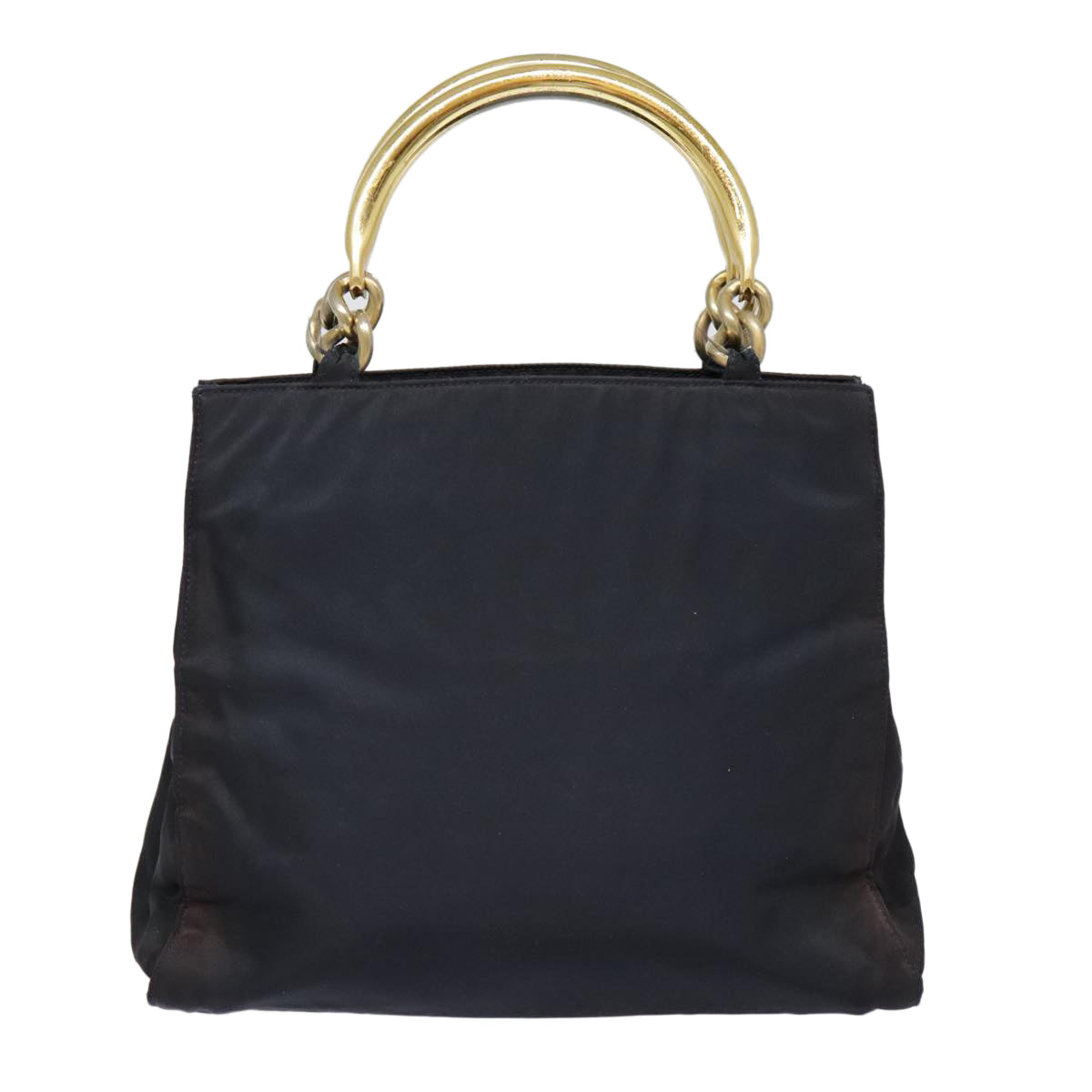 Luxury Prada Hand Bag Nylon Navy Gold  yk15098