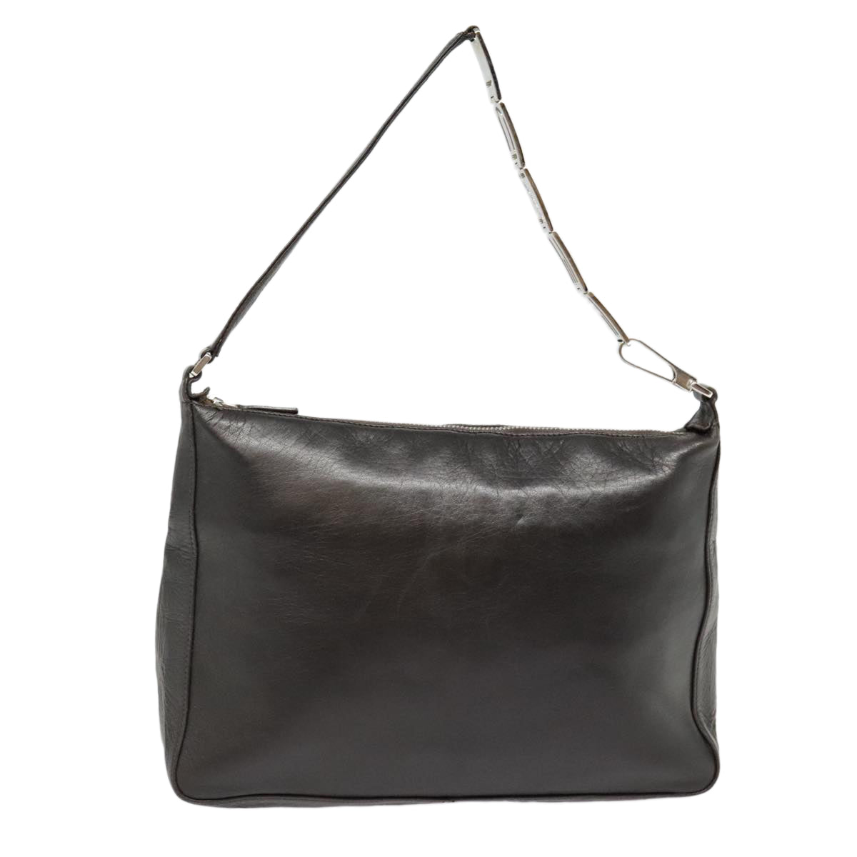 Luxury Fendi Hand Bag Leather Brown Silveryk15150
