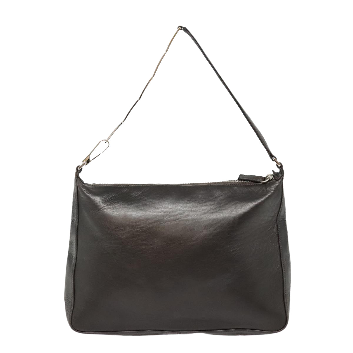 Luxury Fendi Hand Bag Leather Brown Silveryk15150