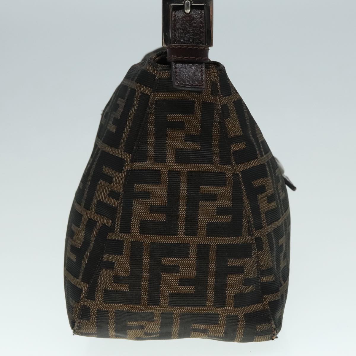 Luxury Fendi Zucca Canvas Mamma Baguette Shoulder Bag Brown Black Silveryk15163