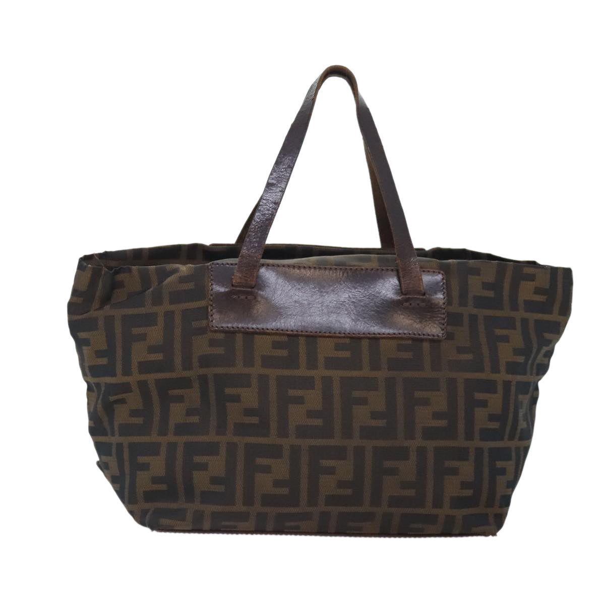 Luxury Fendi Zucca Canvas Hand Bag Brown Blackyk15166