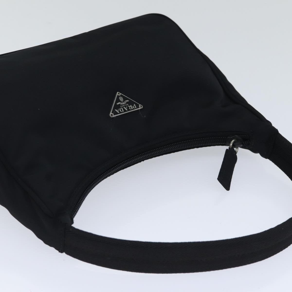 Luxury Prada Mini Hand Bag Nylon Black Silver  yk15168