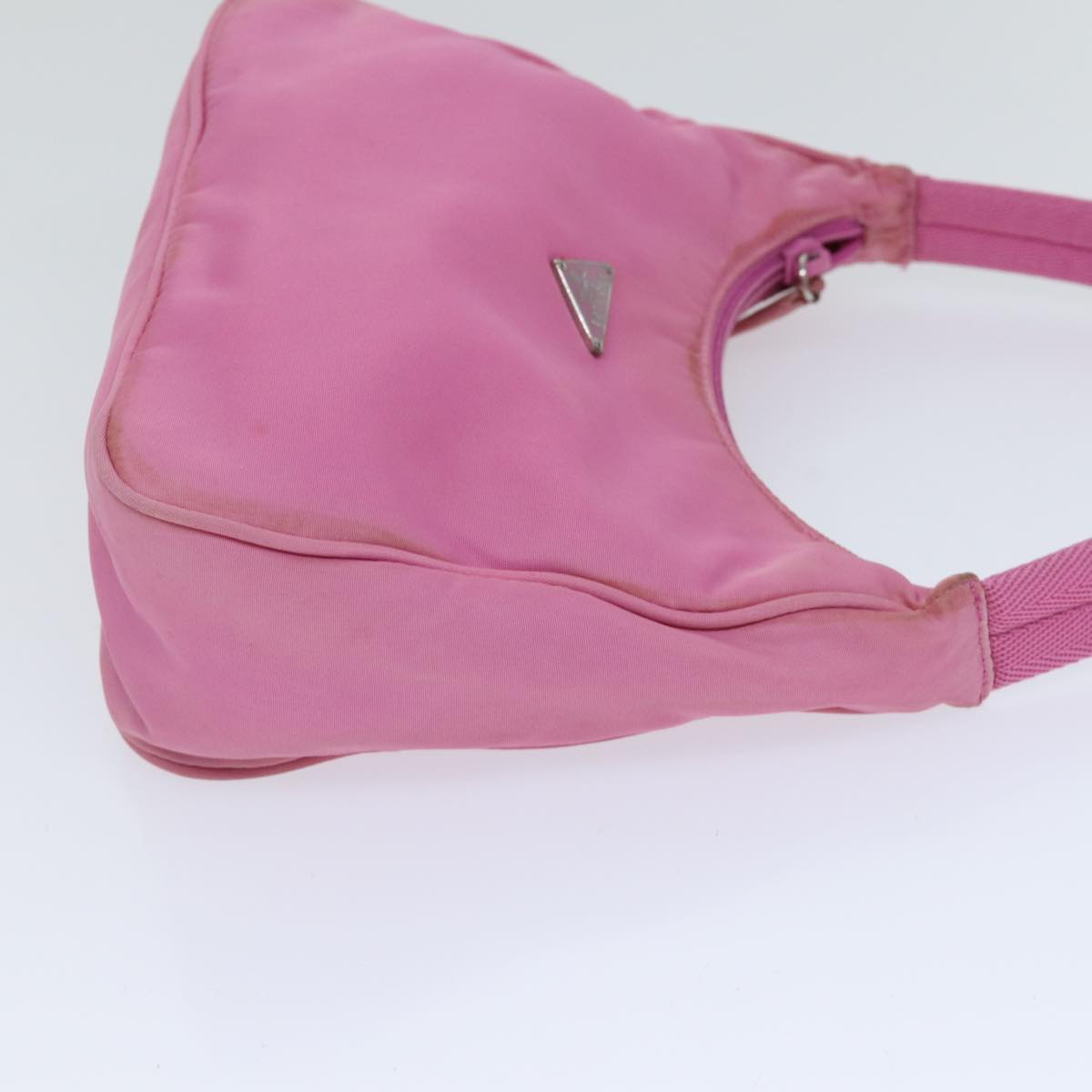 Luxury Prada Mini Hand Bag Nylon Pink Silver  yk15169