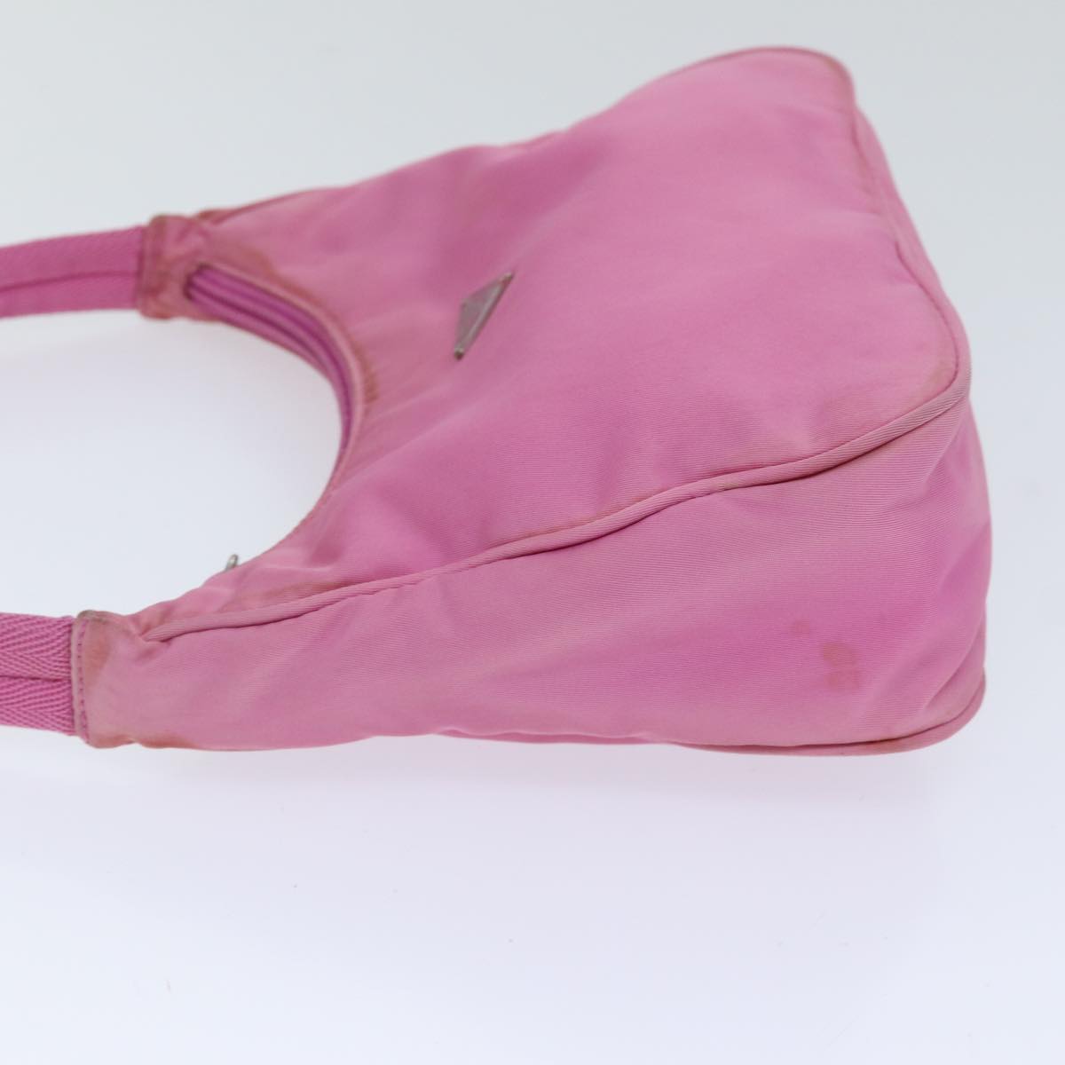 Luxury Prada Mini Hand Bag Nylon Pink Silver  yk15169