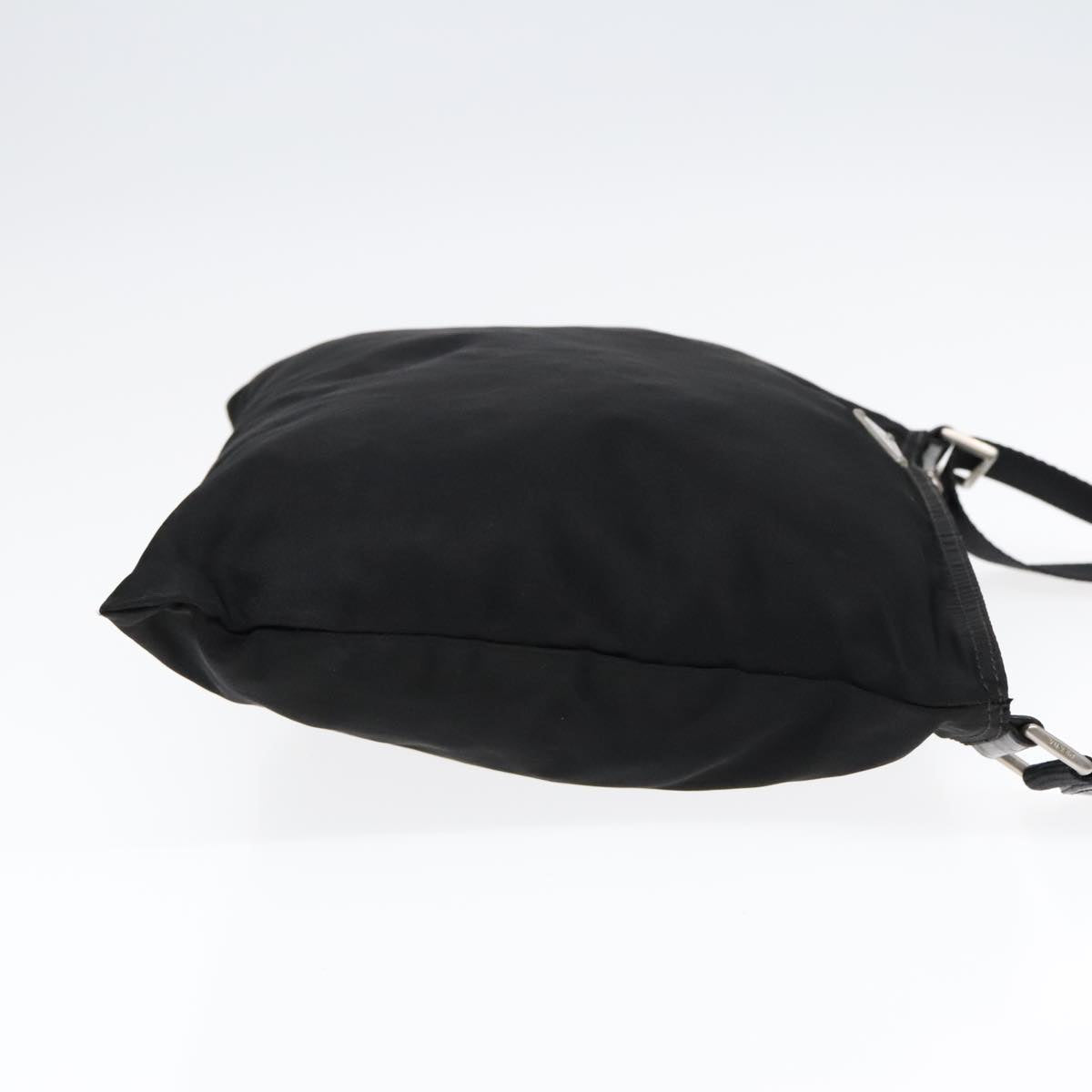 Luxury Prada Shoulder Bag Nylon Black Silver  yk15174