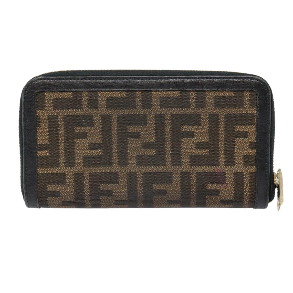 Luxury Fendi Zucca Canvas Wallet Black Brown goldyk15225
