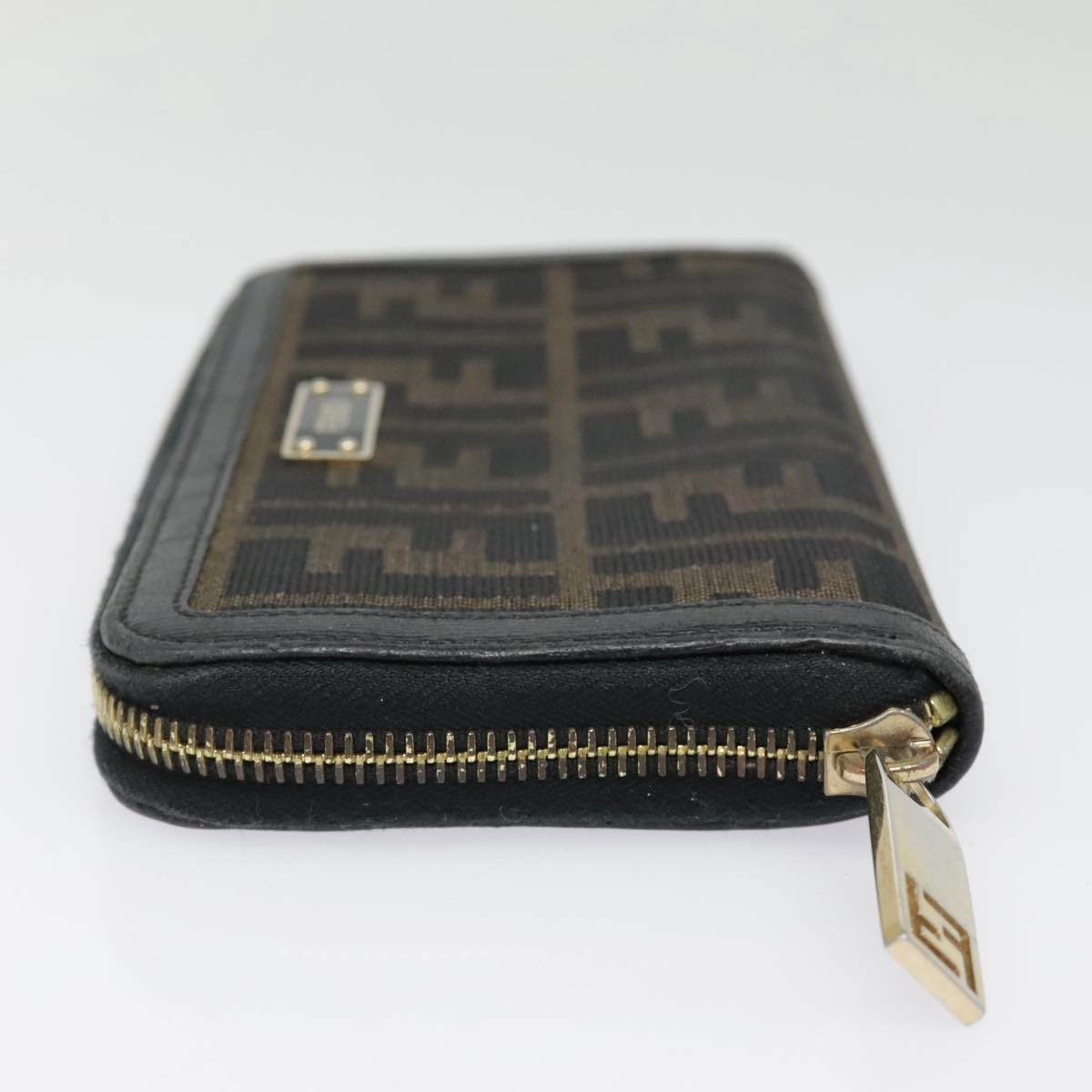 Luxury Fendi Zucca Canvas Wallet Black Brown goldyk15225