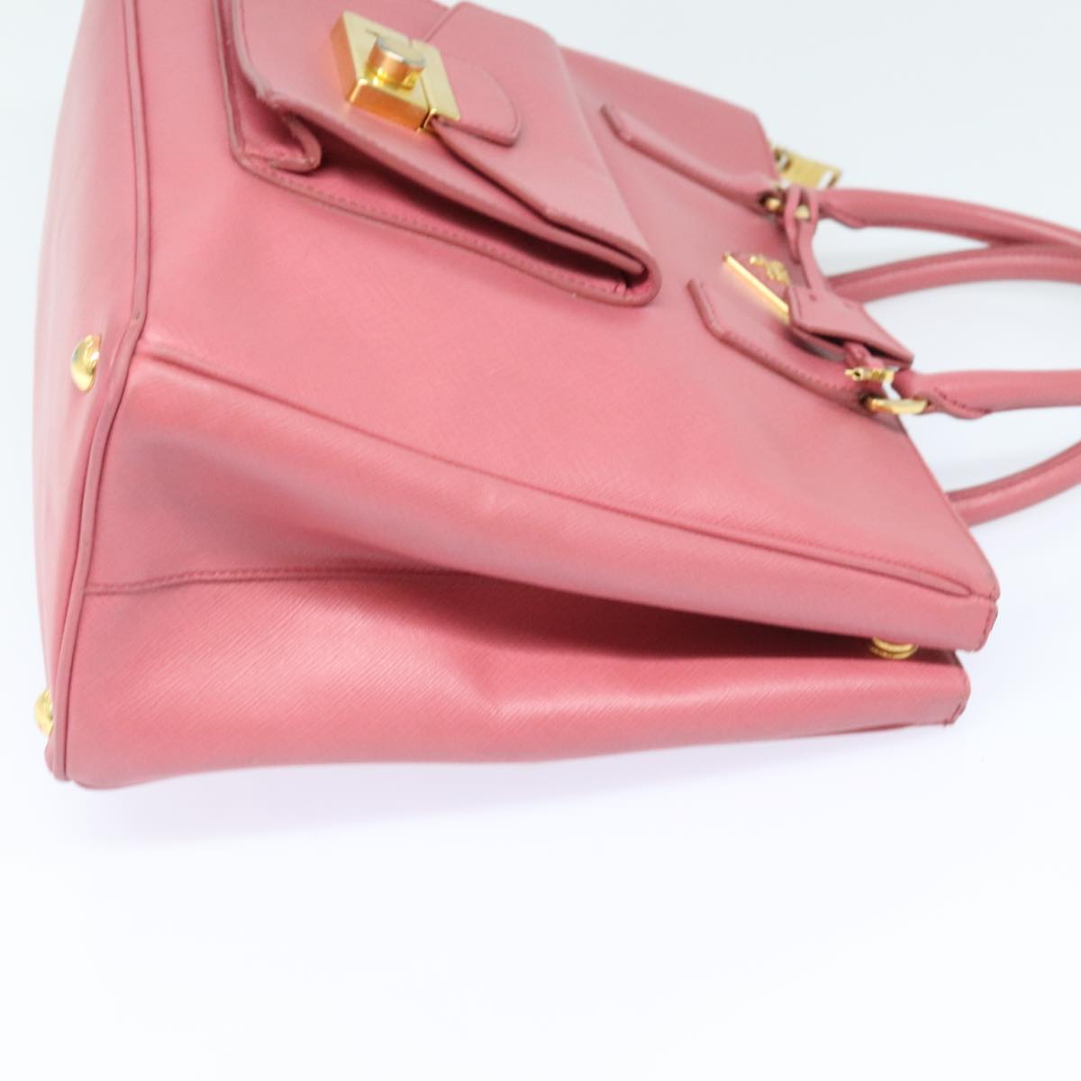 Luxury Prada Hand Bag Safiano leather Pink Gold  yk15229