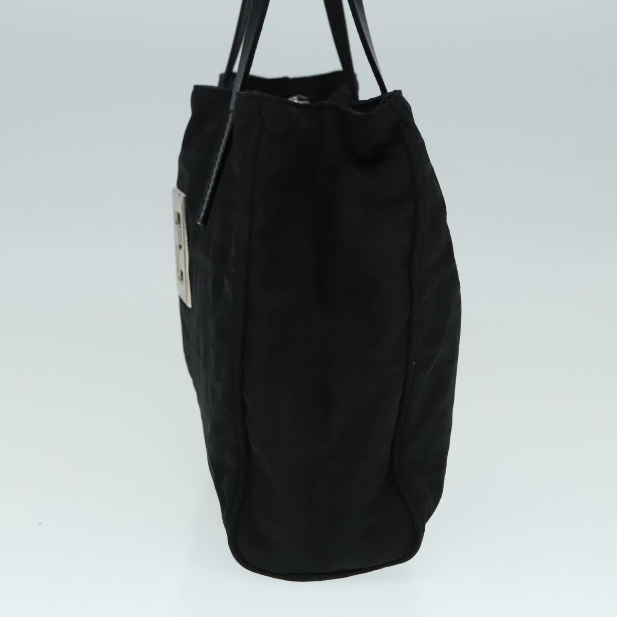 Luxury Fendi Zucca Canvas Hand Bag Silver Blackyk15243