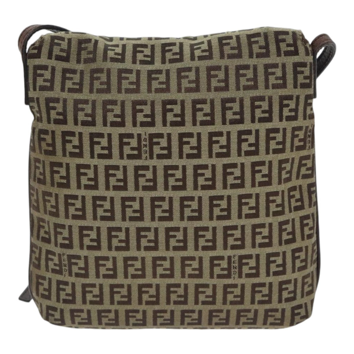 Luxury Fendi Zucchino Canvas Shoulder Bag Beigeyk15249