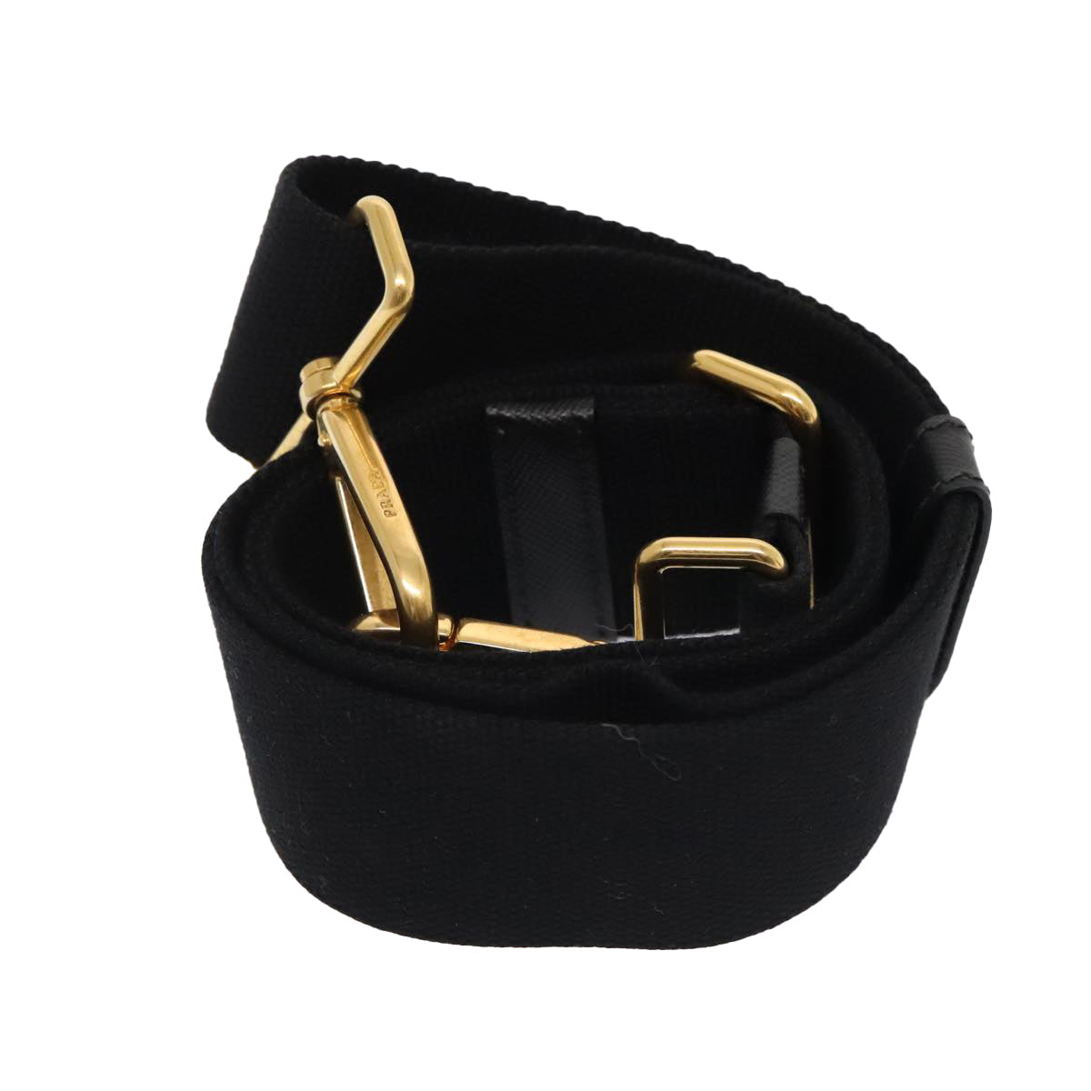 Luxury Prada Adjustable Shoulder Strap Canvas Leather 25.2""-40.9"" Black  yk15283