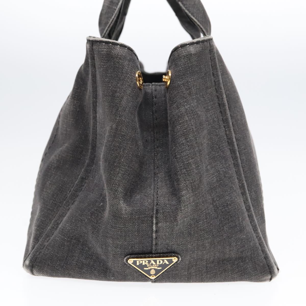 Luxury Prada Canapa MM Hand Bag Canvas Gold Black  yk15284