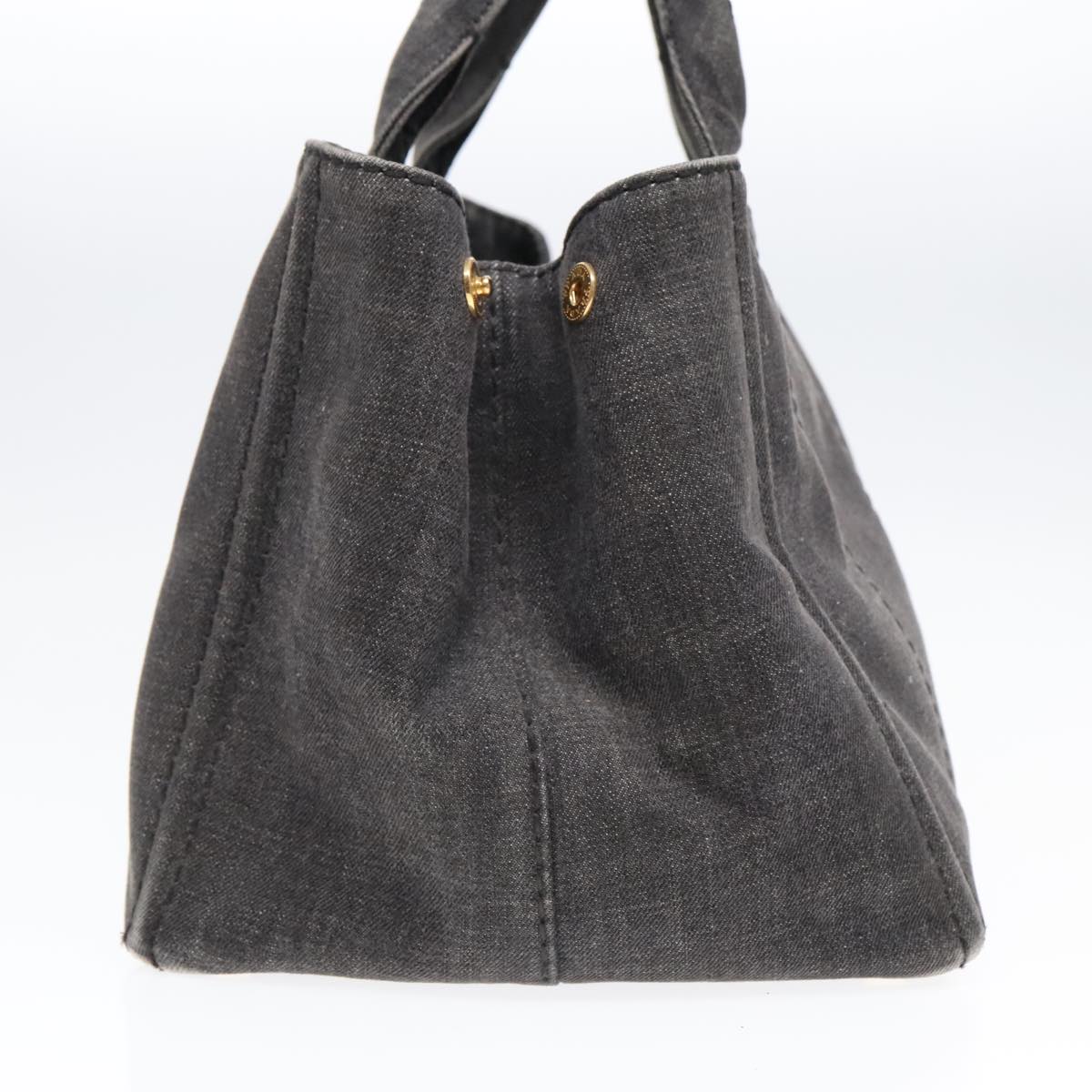Luxury Prada Canapa MM Hand Bag Canvas Gold Black  yk15284