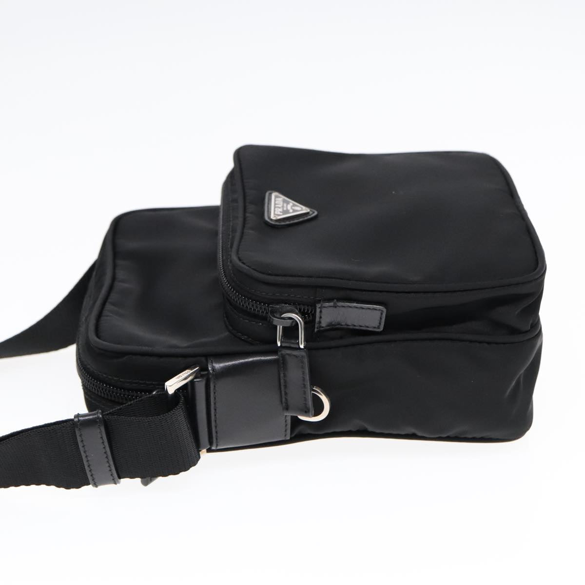 Luxury Prada Shoulder Bag Nylon Black Silver  yk15293