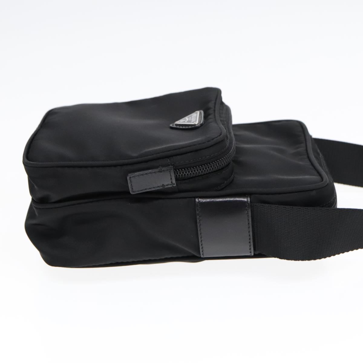 Luxury Prada Shoulder Bag Nylon Black Silver  yk15293