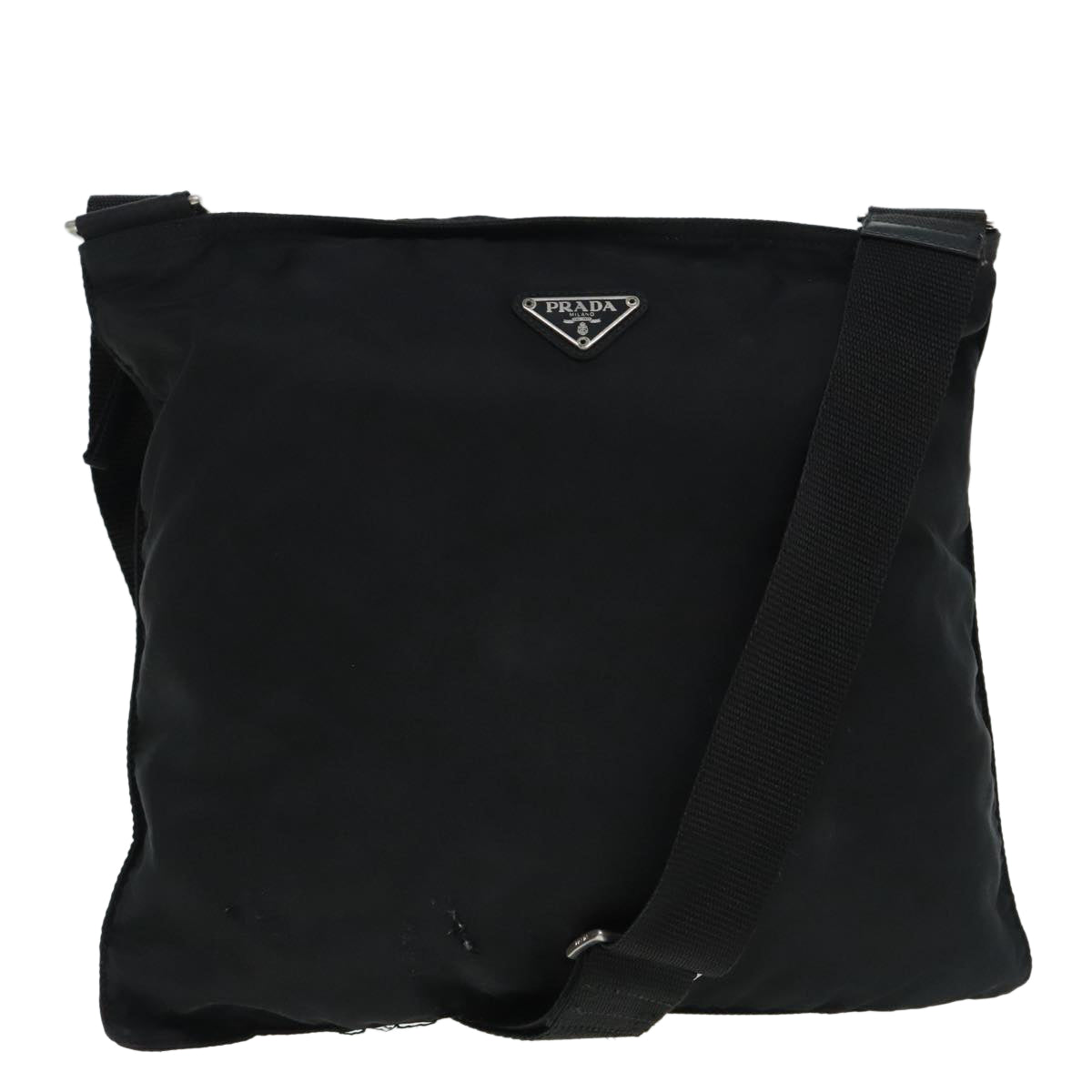 Luxury Prada Shoulder Bag Nylon Black Silver  yk15335