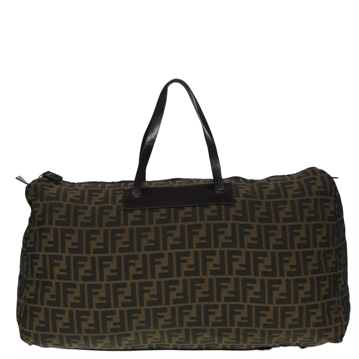 Luxury Fendi Zucca Canvas Boston Bag Brownyk15391