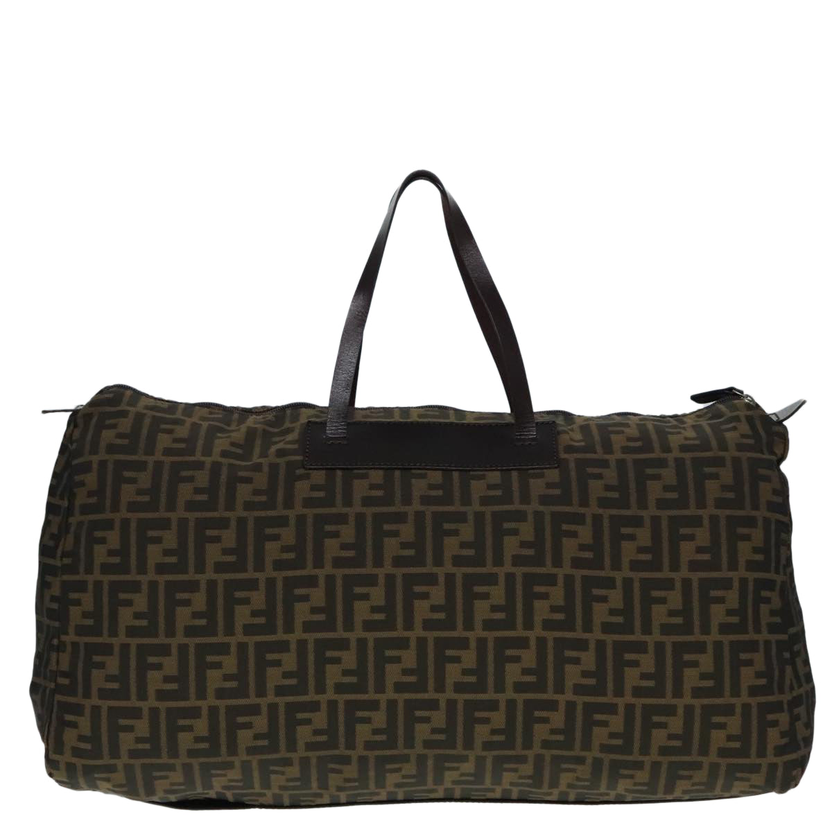 Luxury Fendi Zucca Canvas Boston Bag Brownyk15391