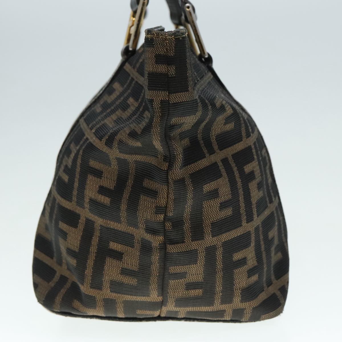 Luxury Fendi Zucca Canvas Mamma Baguette Hand Bag Black Gold Brownyk15394