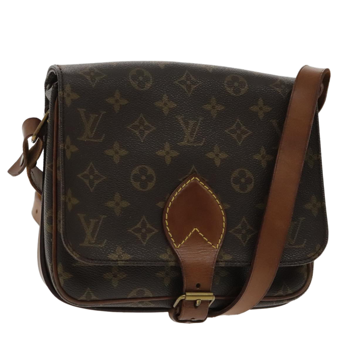 LOUIS VUITTON Monogram Cartouchiere MM Shoulder Bag M51253 LV yk15467