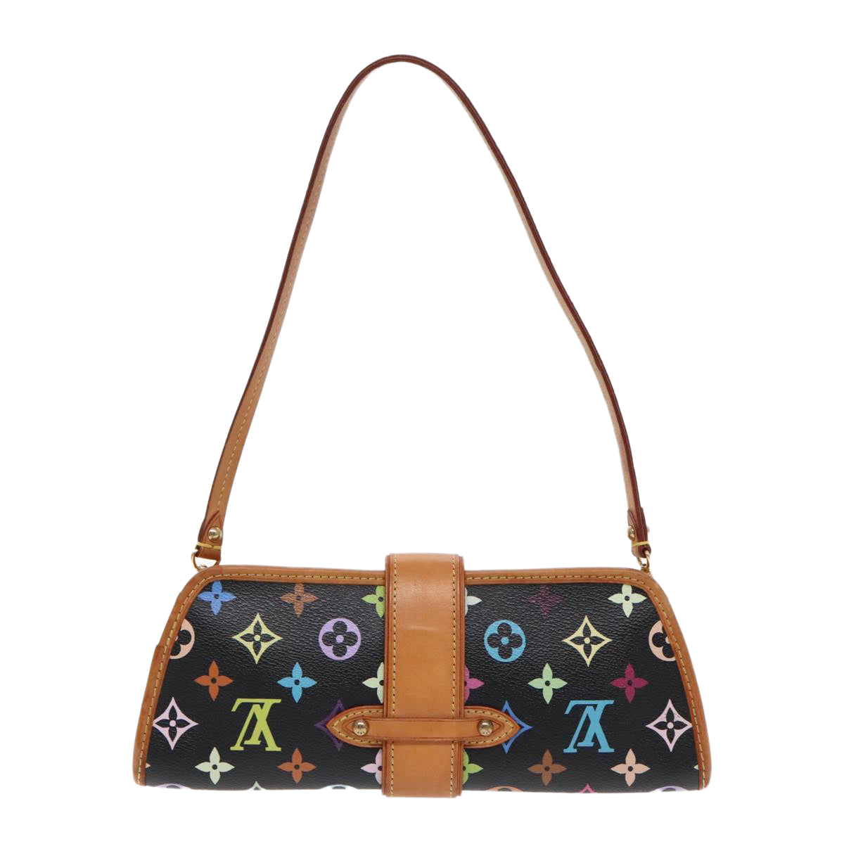 LOUIS VUITTON Monogram Multicolor Shirley Shoulder Bag Black M40050 yk15478