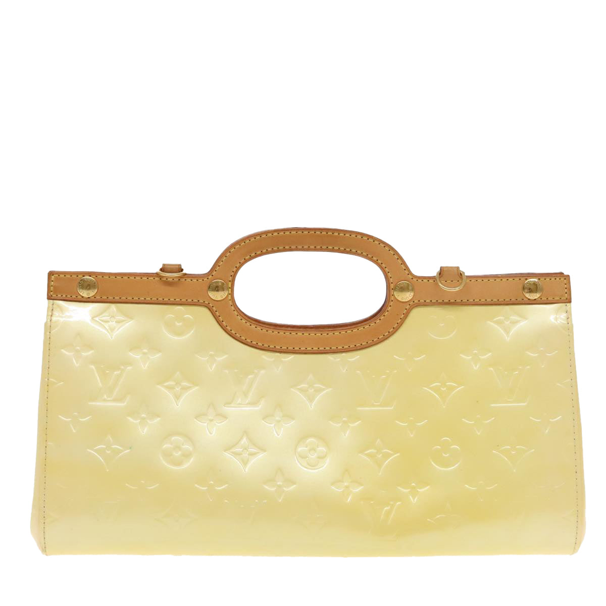 LOUIS VUITTON Monogram Vernis Roxbury Drive Hand Bag Perle M91374 yk15602
