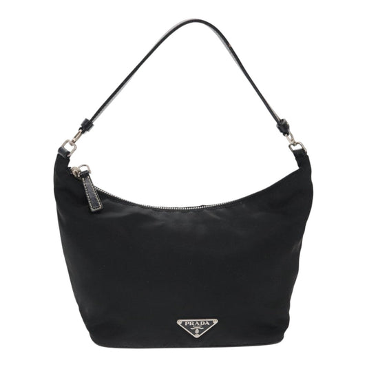 Luxury Prada Hand Bag Nylon Black Silver  yk15631