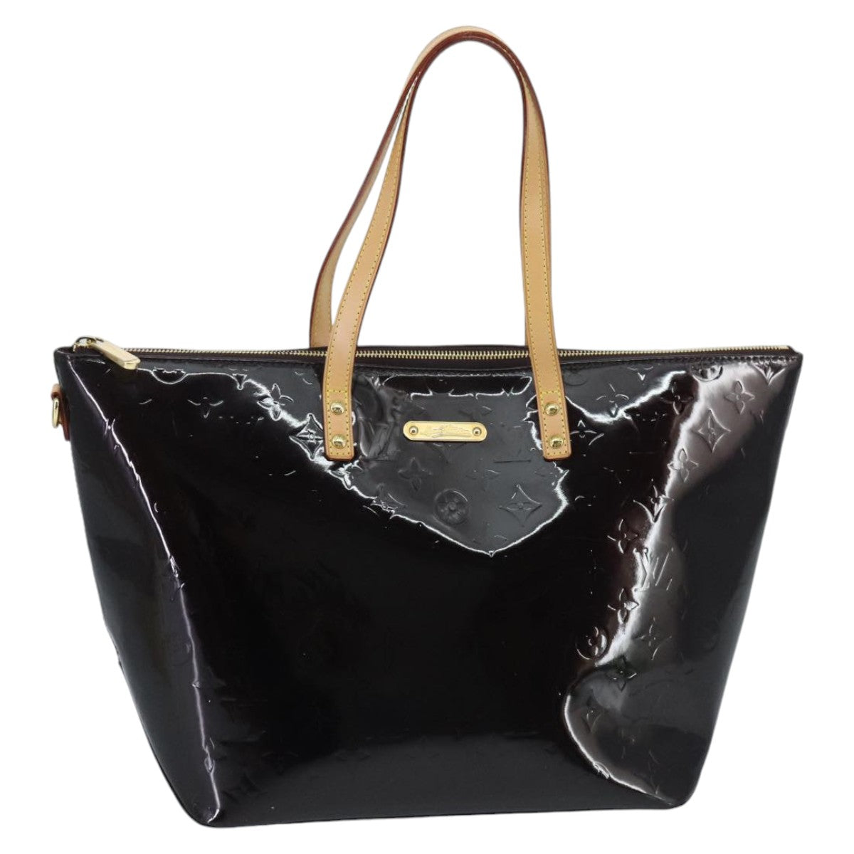 LOUIS VUITTON Monogram Vernis Bellevue GM Tote Bag Amarante M93589 yk15759