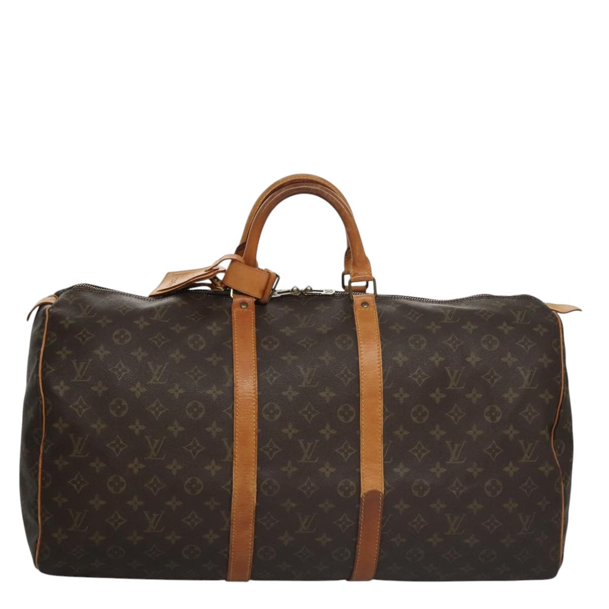 LOUIS VUITTON Monogram Keepall 55 Boston Bag M41424 LV yk16639