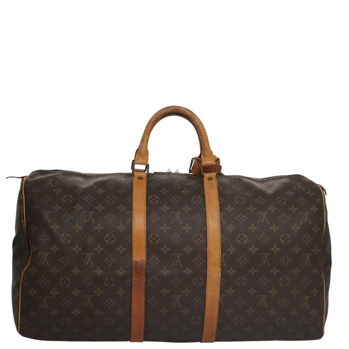 LOUIS VUITTON Monogram Keepall 55 Boston Bag M41424 LV yk16639