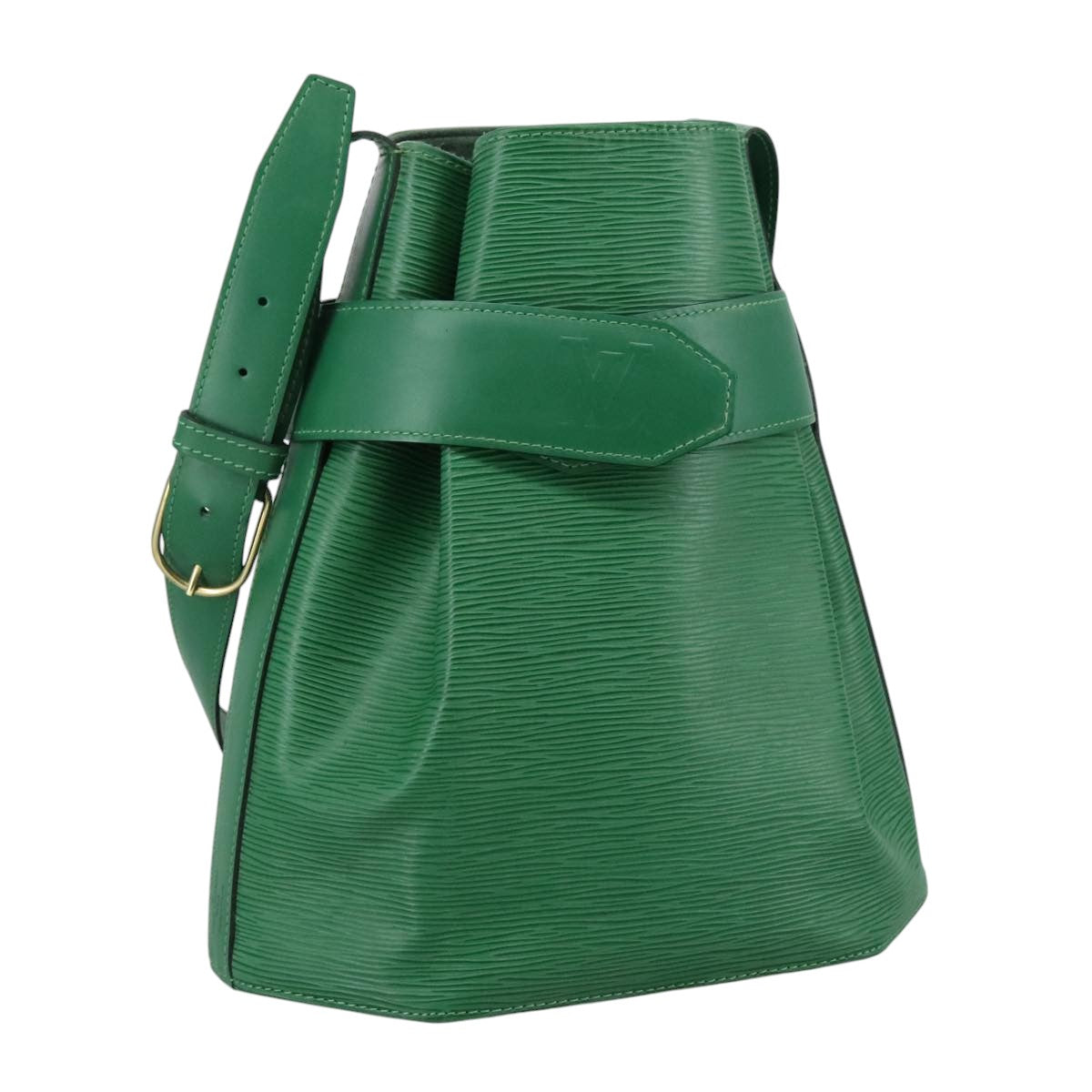 LOUIS VUITTON Epi Sac Depaule PM Shoulder Bag Green LV yk16644
