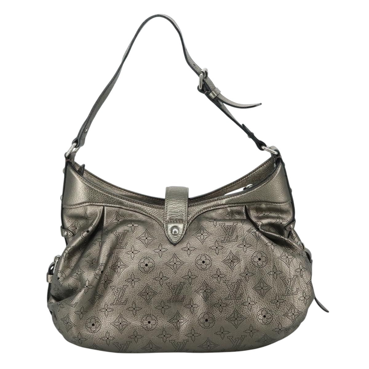 LOUIS VUITTON Monogram Mahina XS Shoulder Bag Bronze M95717 LV yk16691