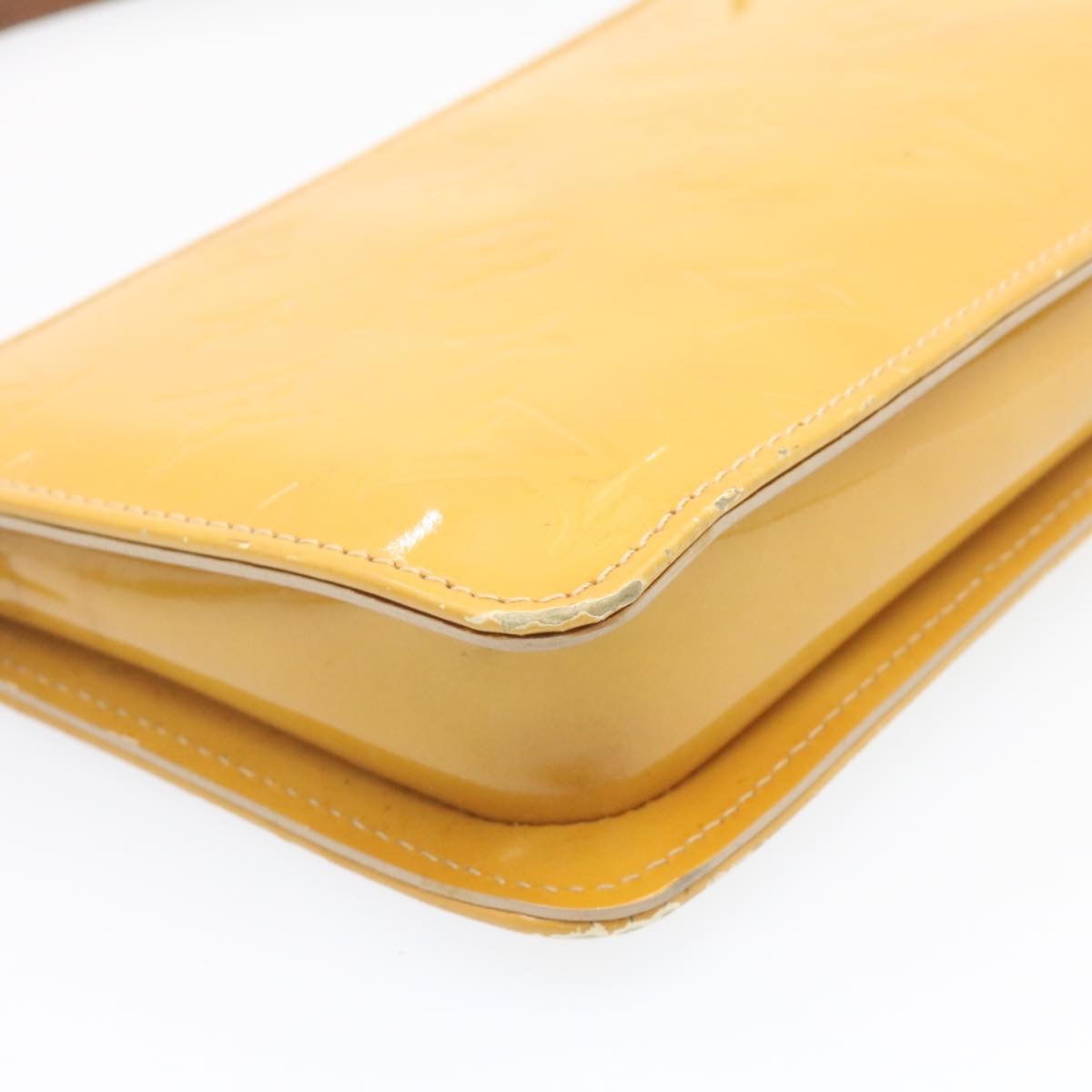 LOUIS VUITTON Monogram Vernis Lexington Pouch Beige Ｍ91010 LV yk2051