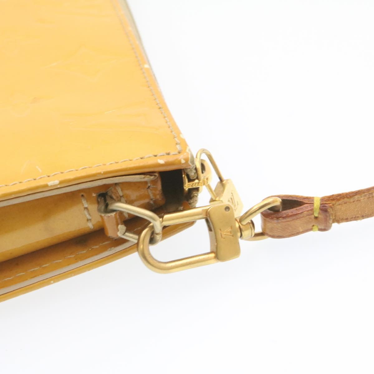 LOUIS VUITTON Monogram Vernis Lexington Pouch Beige Ｍ91010 LV yk2051