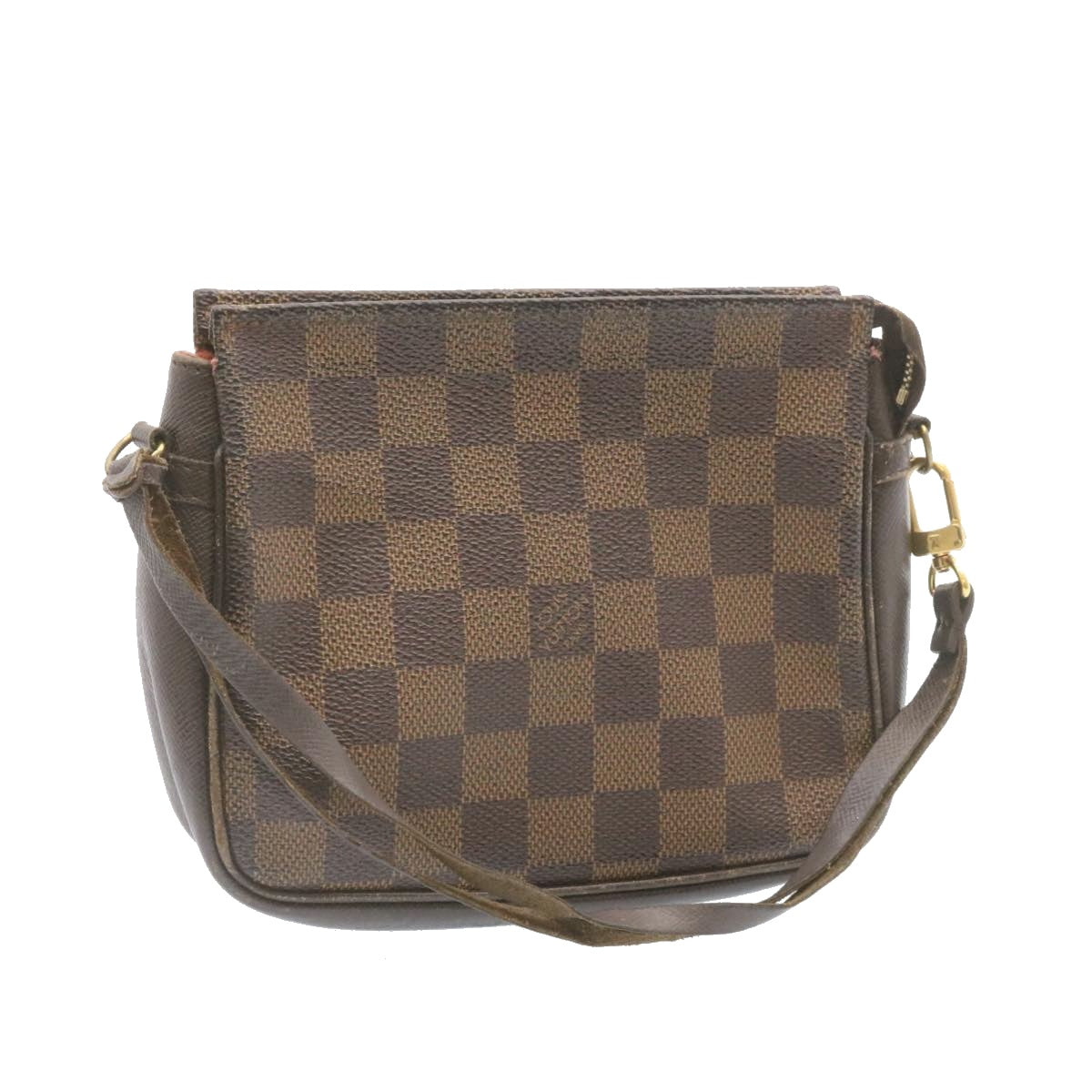 LOUIS VUITTON Damier Ebene Trousse Make Up Hand Pouch N51982 LV yk2217