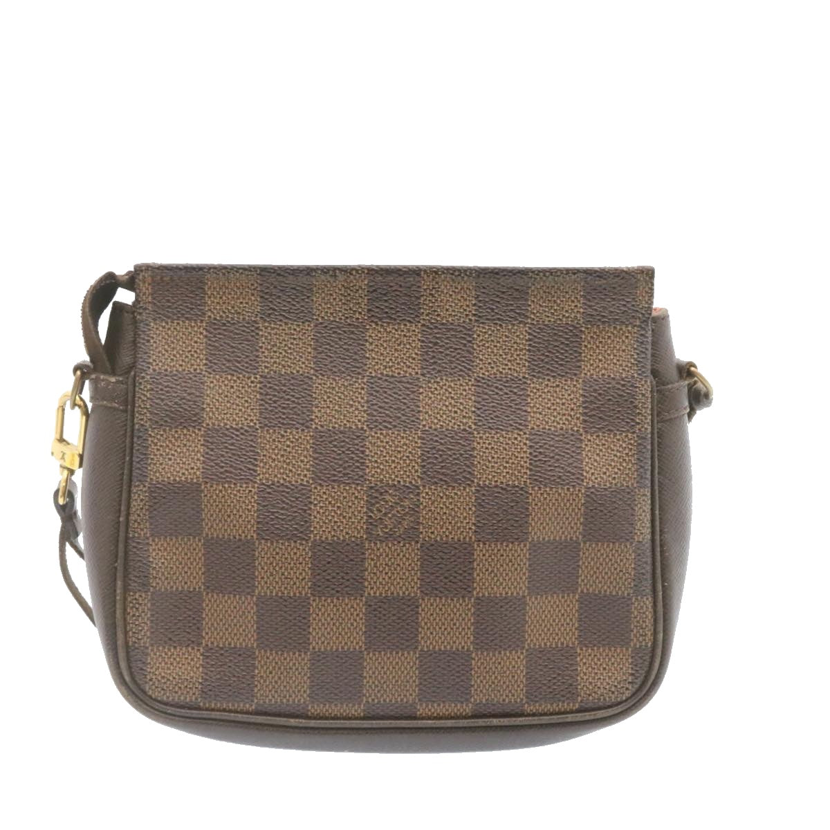 LOUIS VUITTON Damier Ebene Trousse Make Up Hand Pouch N51982 LV yk2217