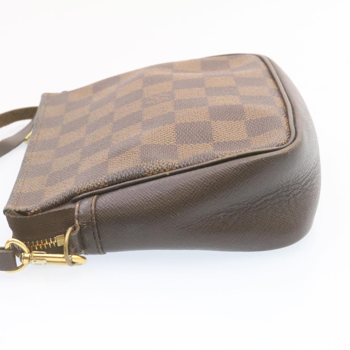 LOUIS VUITTON Damier Ebene Trousse Make Up Hand Pouch N51982 LV yk2217