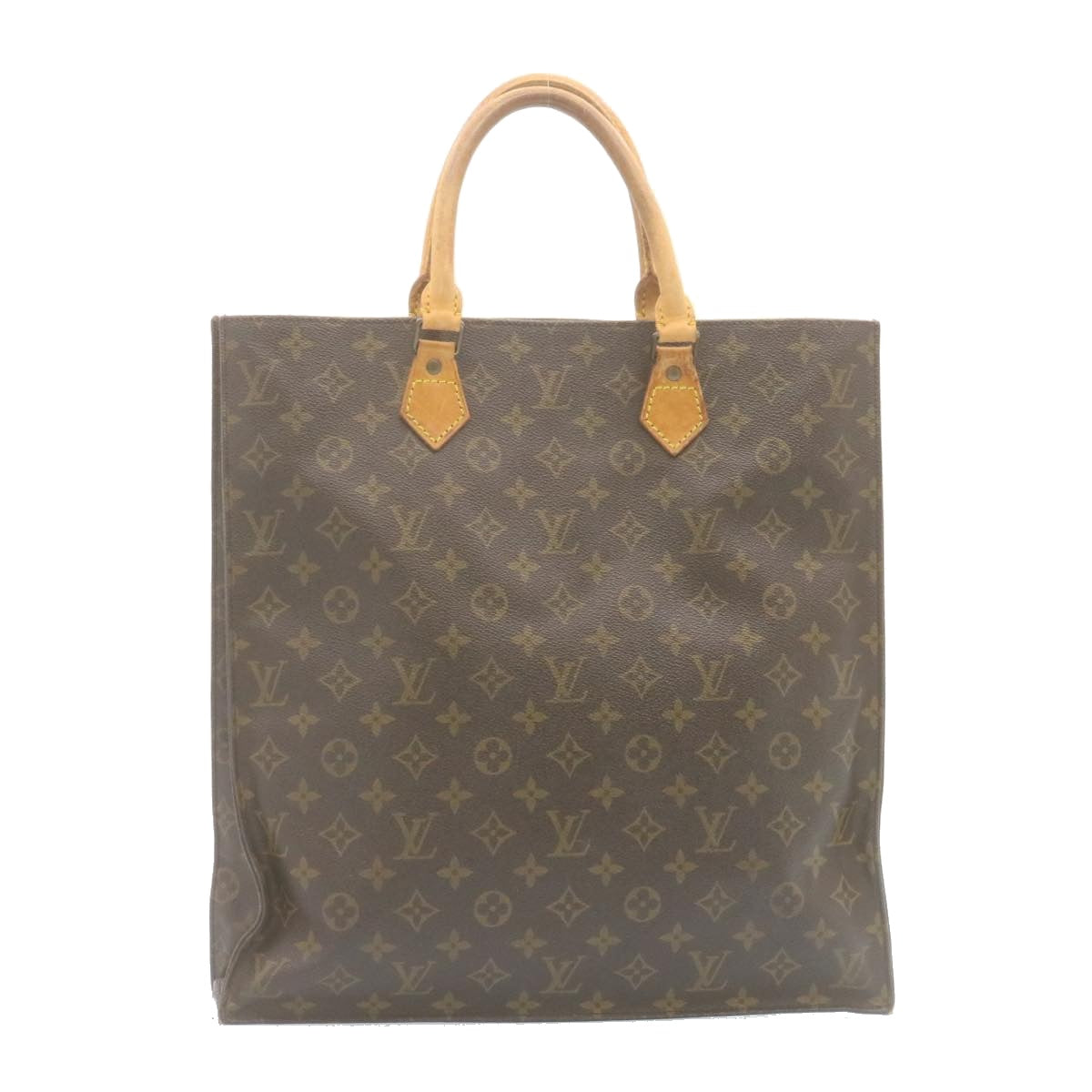 LOUIS VUITTON Monogram Sac Plat Hand Bag M51140 LV yk3837