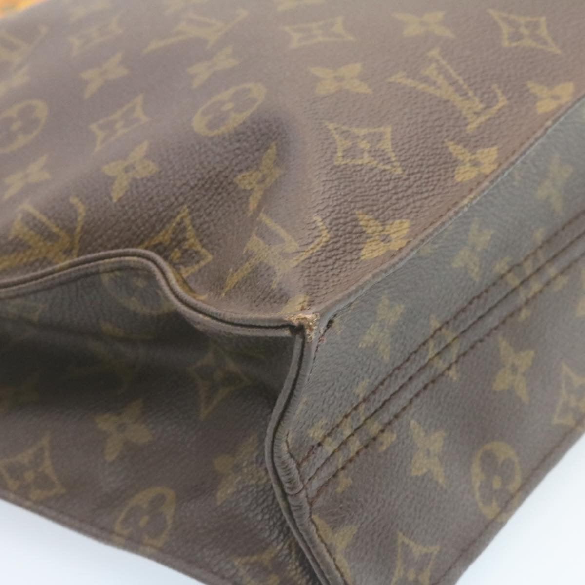 LOUIS VUITTON Monogram Sac Plat Hand Bag M51140 LV yk3837