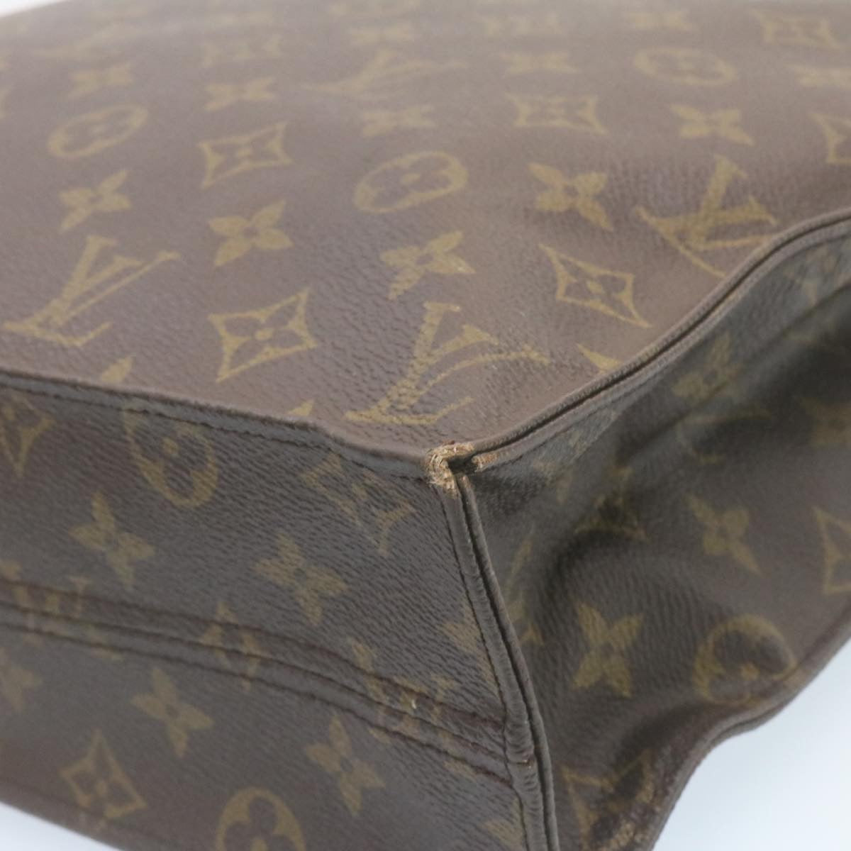 LOUIS VUITTON Monogram Sac Plat Hand Bag M51140 LV yk3837