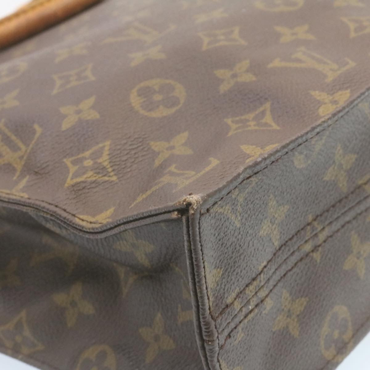 LOUIS VUITTON Monogram Sac Plat Hand Bag M51140 LV yk3837
