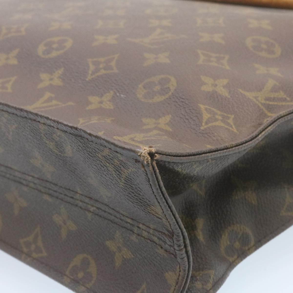 LOUIS VUITTON Monogram Sac Plat Hand Bag M51140 LV yk3837