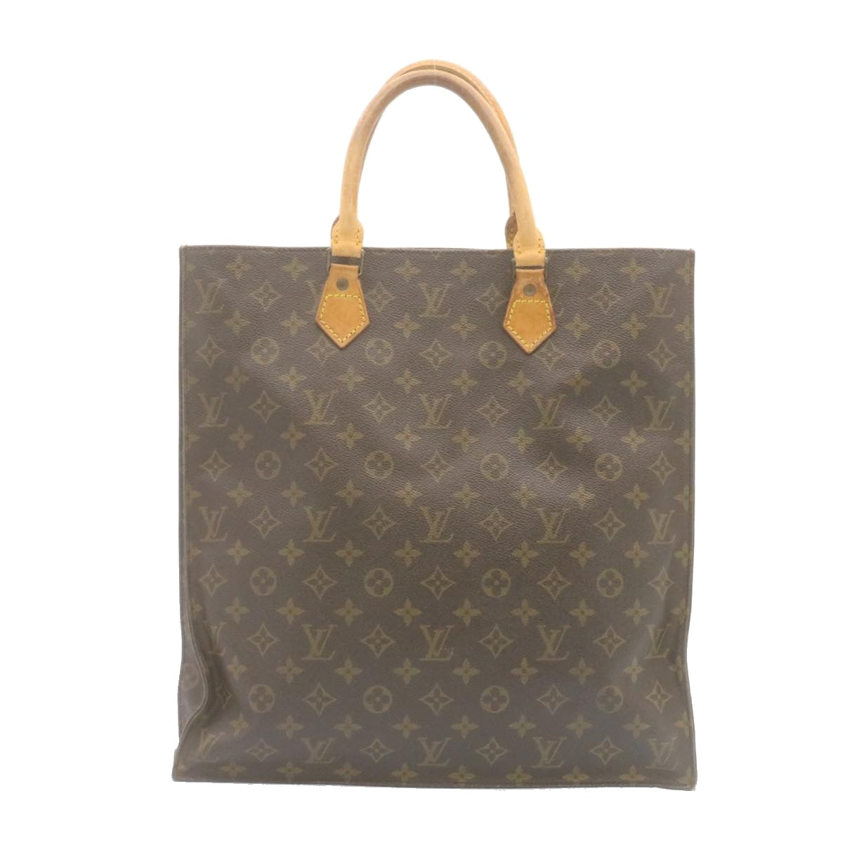 LOUIS VUITTON Monogram Sac Plat Hand Bag M51140 LV yk3837