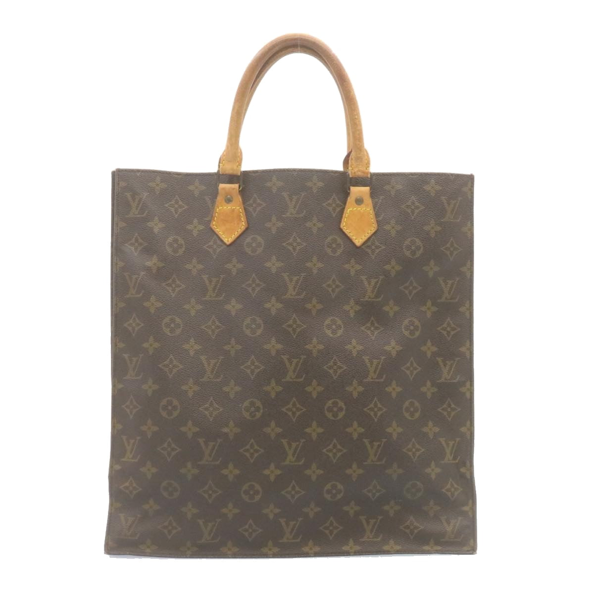 LOUIS VUITTON Monogram Sac Plat Hand Bag M51140 LV yk3837