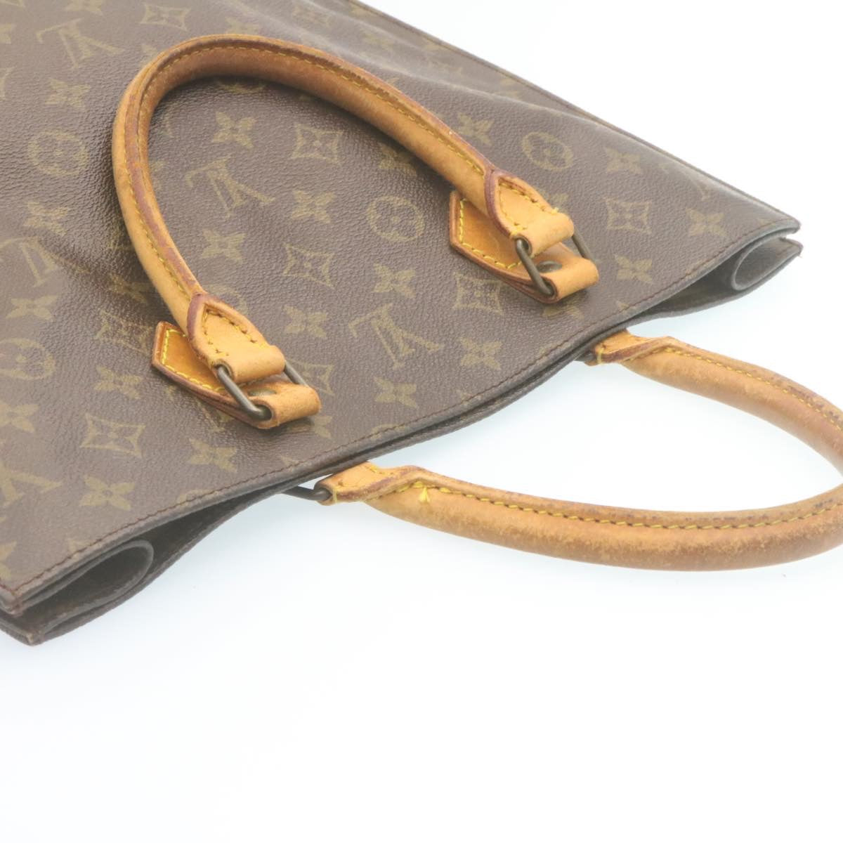 LOUIS VUITTON Monogram Sac Plat Hand Bag M51140 LV yk3837
