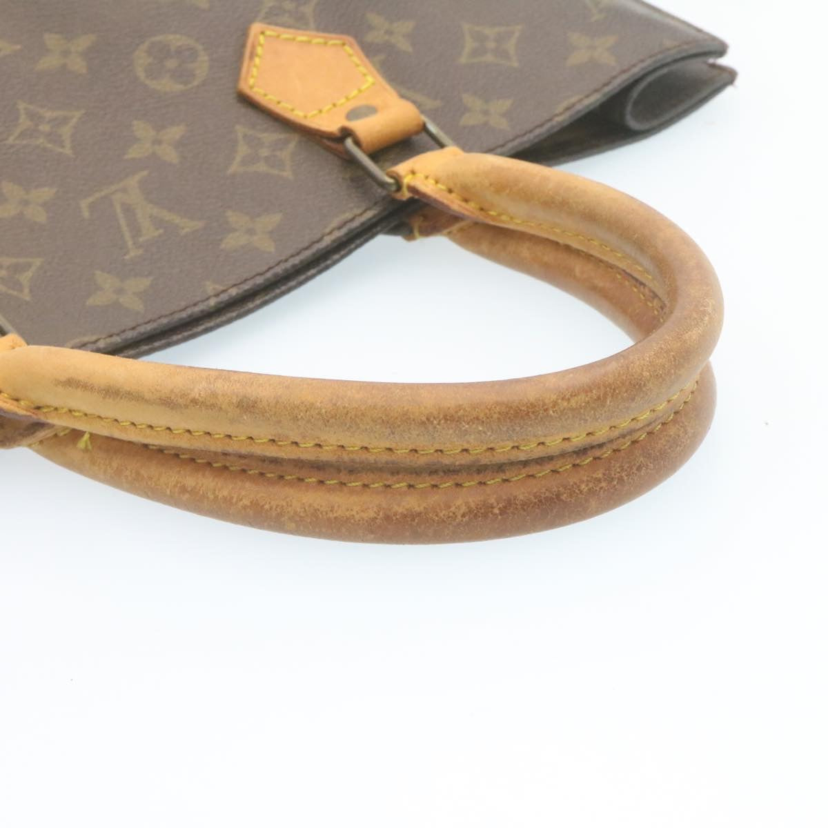 LOUIS VUITTON Monogram Sac Plat Hand Bag M51140 LV yk3837