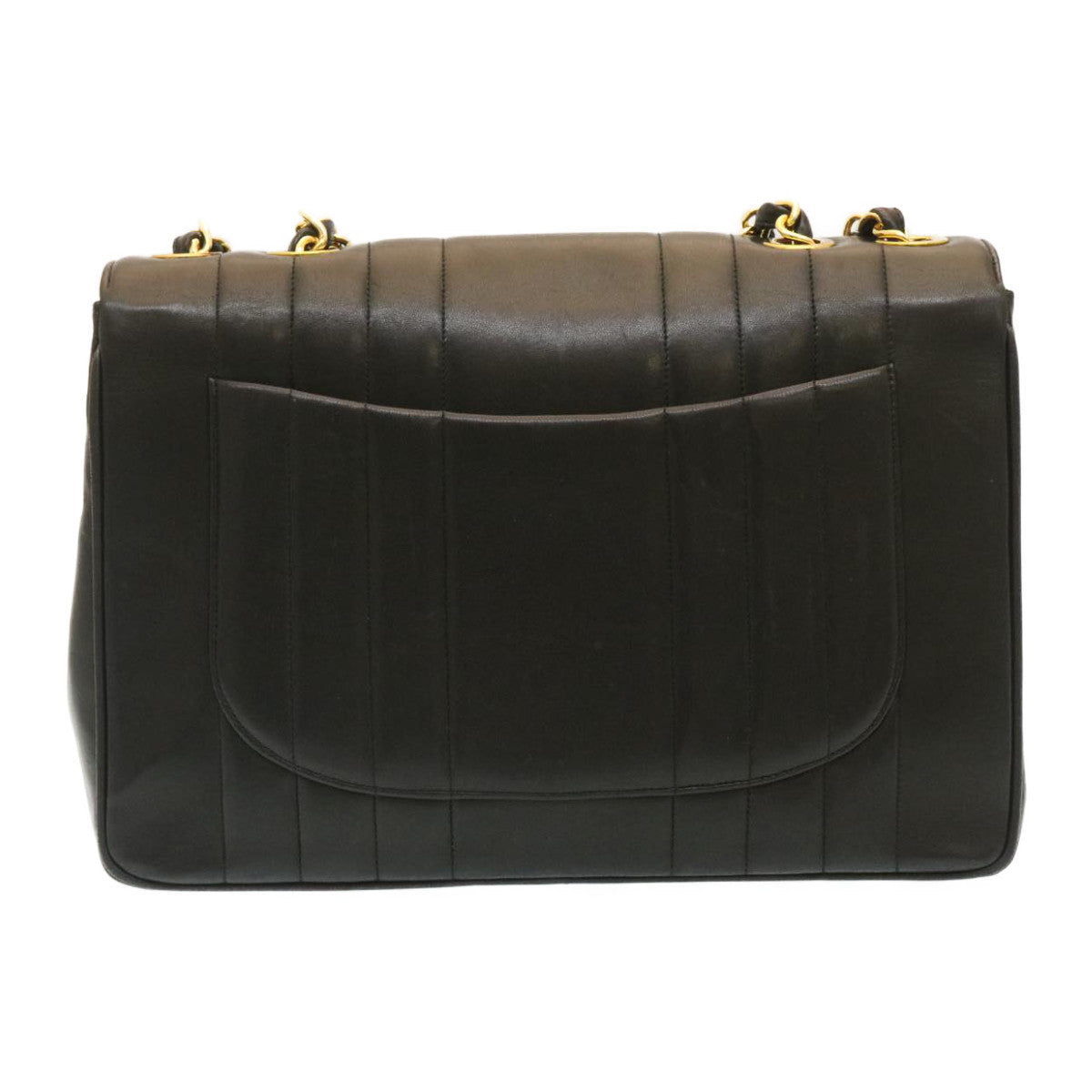 Luxury Chanel Mademoiselle Big COCO Mark Chain ShoulderBag Lamb Skin Black  yk4080A