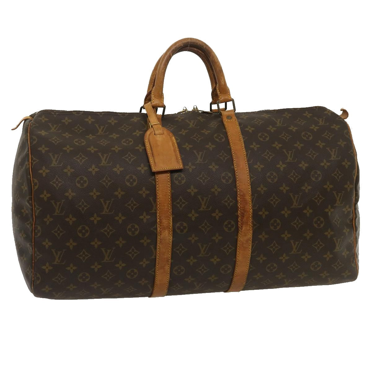LOUIS VUITTON Monogram Keepall 55 Boston Bag M41424 LV yk4158