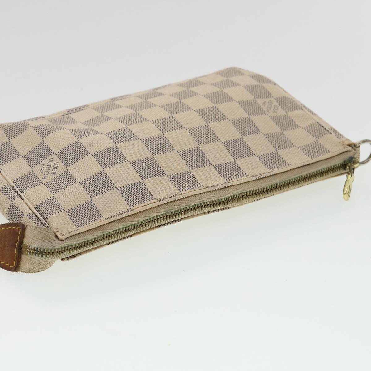 LOUIS VUITTON Damier Azur Pochette Accessoires Pouch N41207 LV yk5149