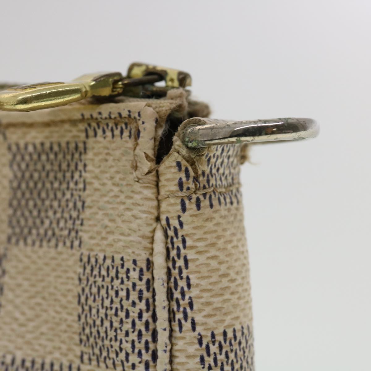 LOUIS VUITTON Damier Azur Pochette Accessoires Pouch N41207 LV yk5149